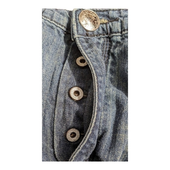 Antik Denim Distressed Button fly Embellished pockets 38X33 GUC - Picture 7 of 8